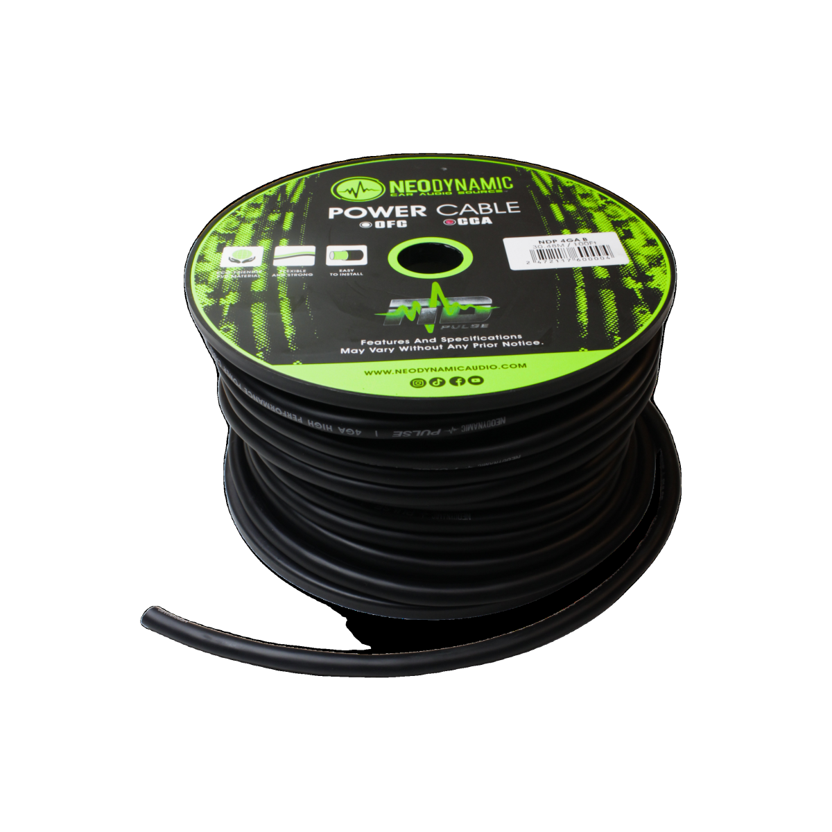 Cable de Corriente CCA Calibre 0 (Rollo)